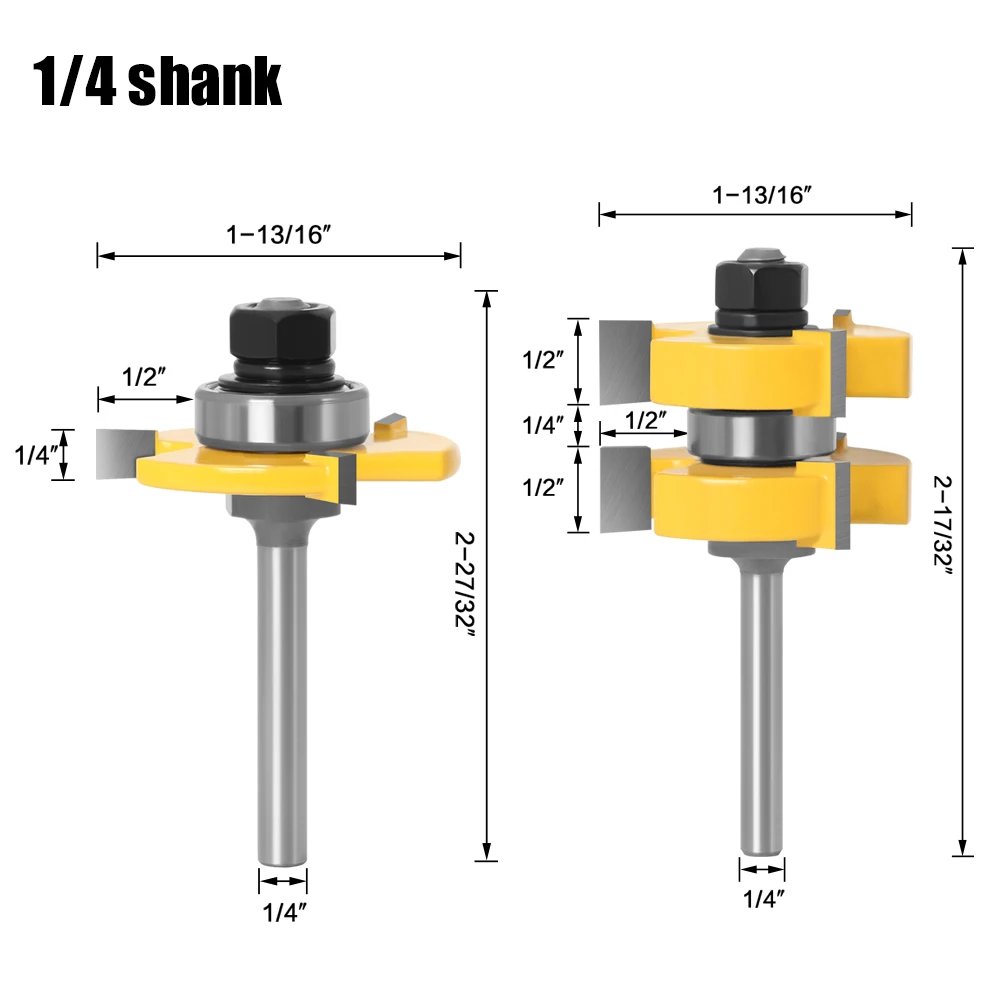 Imagem -03 - Tenon Cutter For Woodworking Tools Tongue And Groove Router Bit Grupo Grande Estoque até 11 in mm ou 4shank Pcs