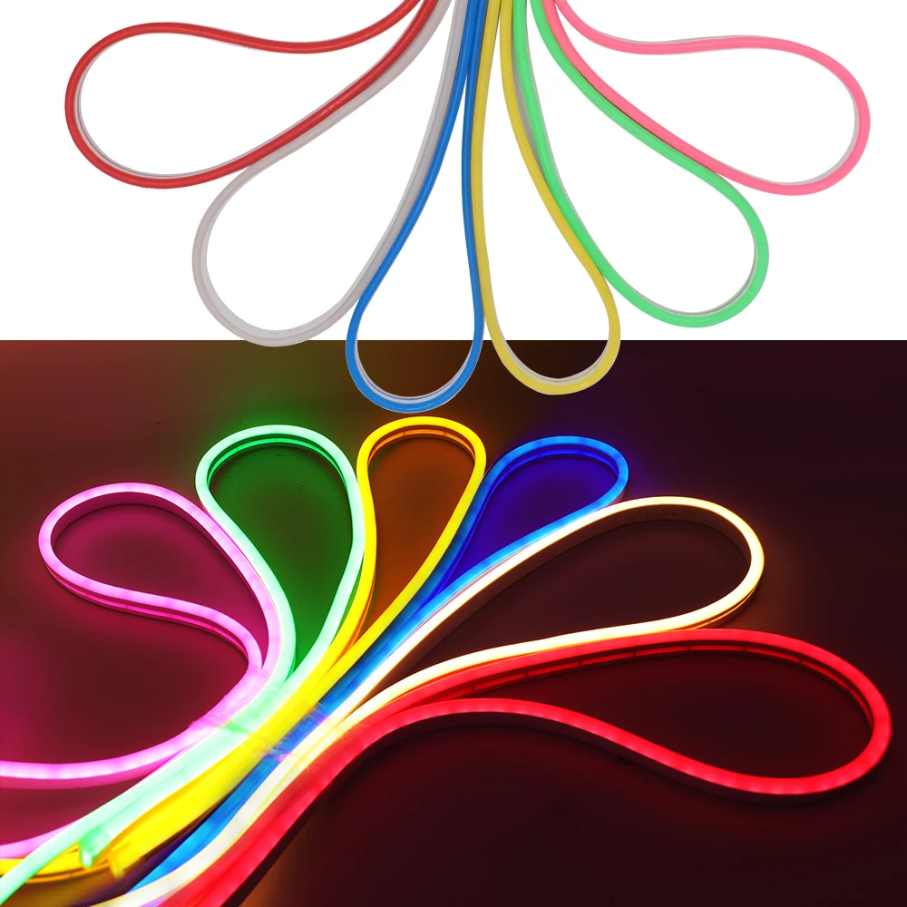 12V Neon LED Strip Light Neon Sign 6x12mm 120LED/m 2835 Waterproof Flexible Tube Rope Lights for Holiday Christmas Decoration