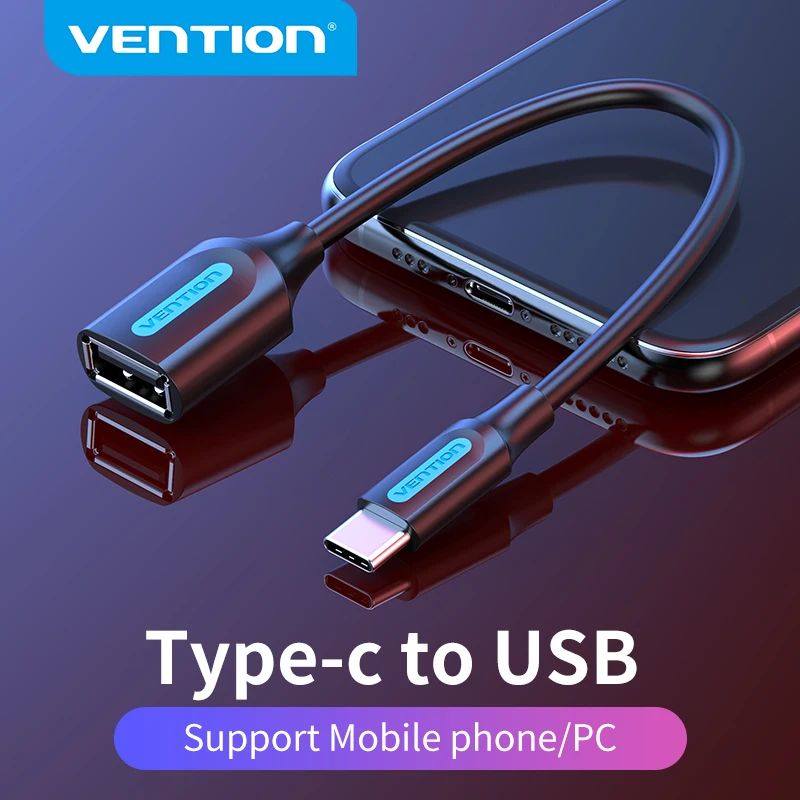 Vention USB C to USB OTG Cable Adapter USB Type C Male to USB 3.0 2.0 Female for Macbook Pro Samsung S20 USB C OTG Adapter