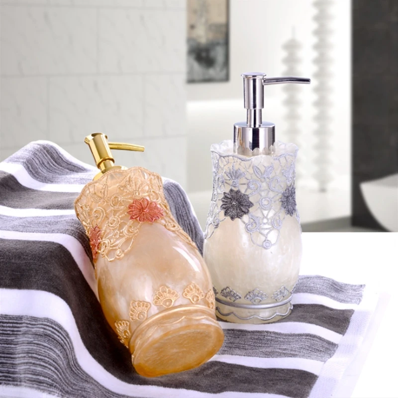 300ml Luxurious Liquid Soap Dispenser Pump Lotion Refillable Empty Bottle for Home Hotel Bathroom Kitchen Decor