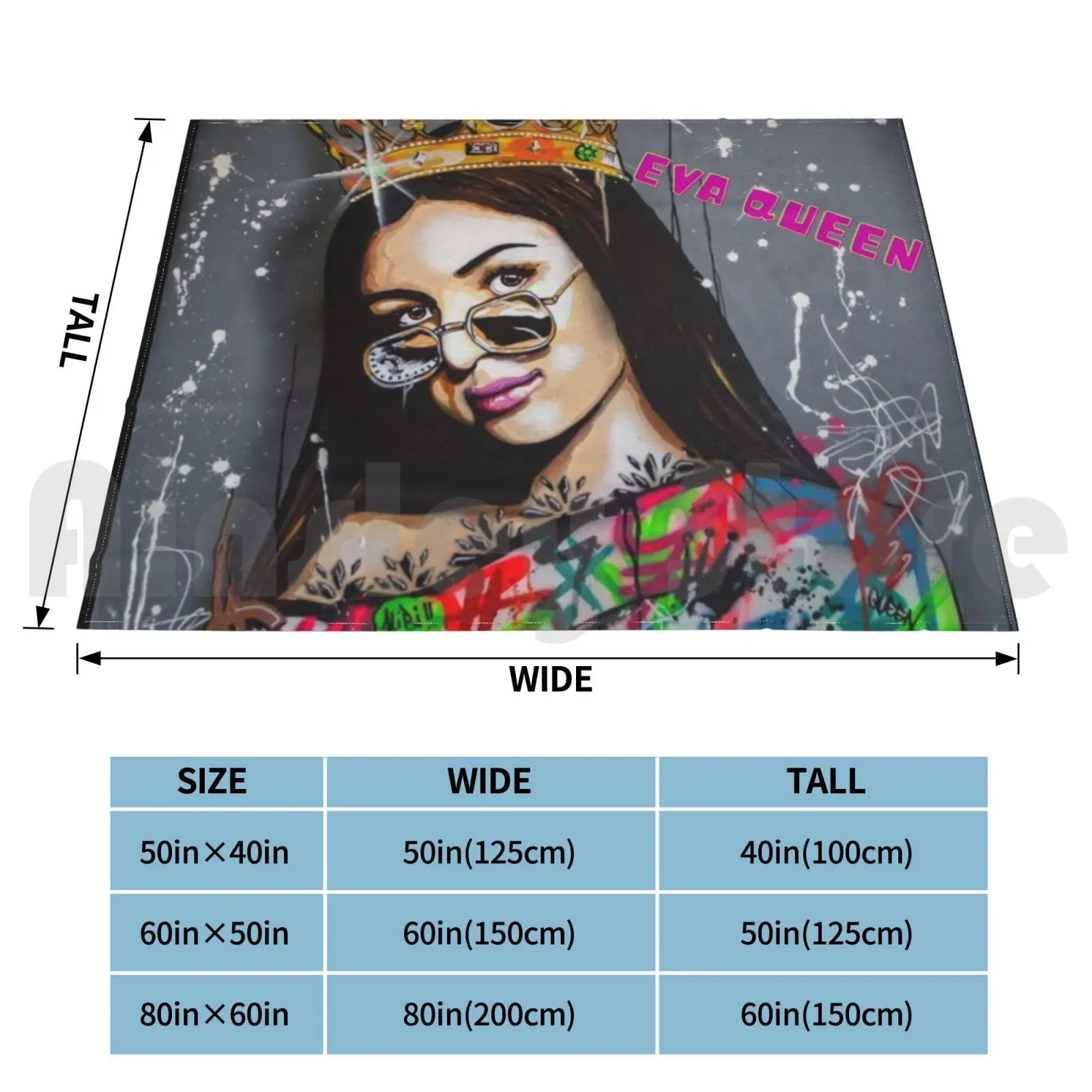 Eva Queen Blanket Fashion Custom Eva Queen Eva Queen Arctic Monkey Angry Grandpa Just Live Eva Funny Queen