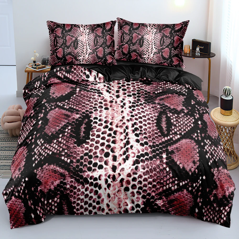 HD Digital Green Snake Duvet Cover Set Custom Design Quilt/Blanket Cover Set Twin Queen King Size 173x230cm Soft Bedding Set