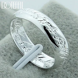 DOTEFFIL 925 Sterling Silver Mageweave Sculpture Ring For Wedding Engagement Party Jewelry