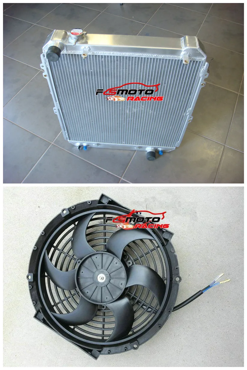 Auto Replacement Parts 3 Row All Aluminum Alloy Radiator +Fan For Toyota Hilux surf KZN130 1KZ-TE 3.0 TD 1993 1994 1995 1996