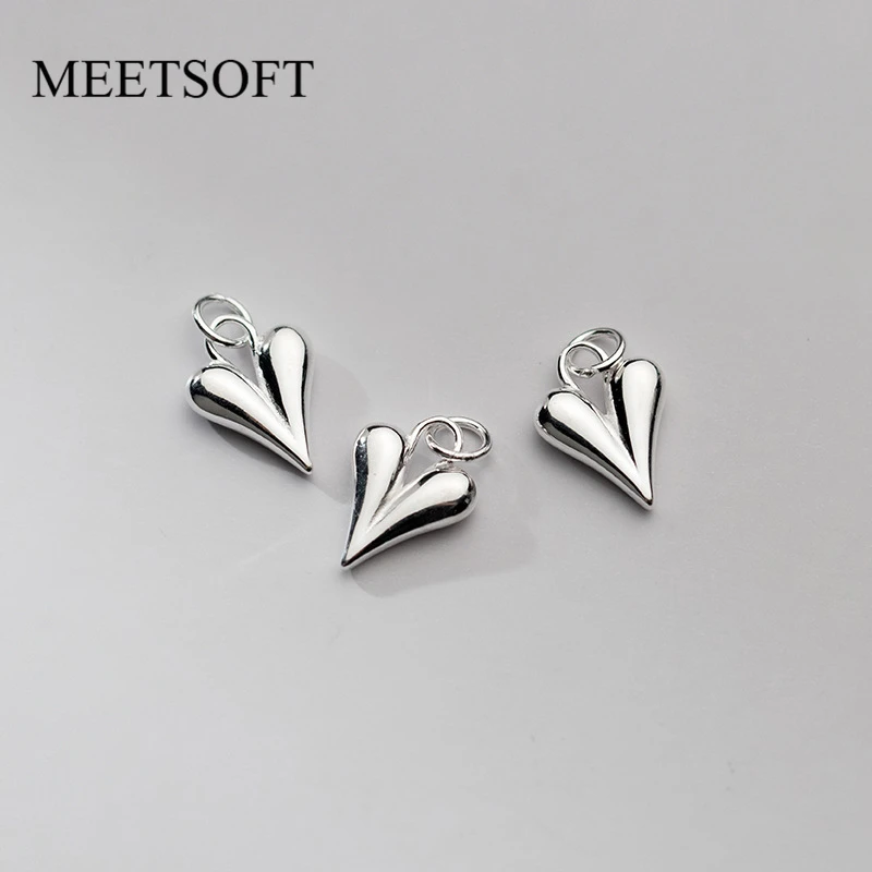 

MEETSOFT, милые ретро-подвески из серебра 925 пробы, товары для рукоделия, ожерелье ручной работы, оптовая продажа