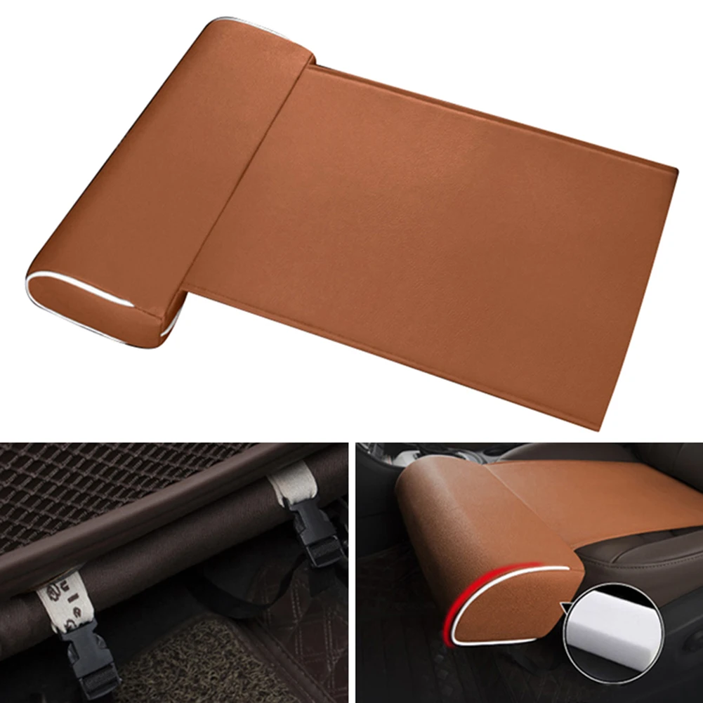 Universal Faux Leather Cover Car Seat Leg Thigh Support Cushion Pillowcover Lengthen Pad