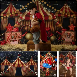 Mocsicka Circus Under The Stars Backdrop Children Birthday Photography Photozone Newborn Baby Cake Smash Background Photo Studio