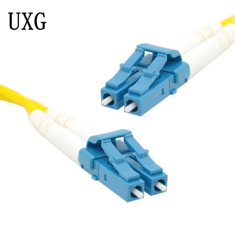 كابل توصيل LC إلى LC مزدوج ، سلك توصيل بصري أحادي الاتجاه للشبكات 1 م 2 م 3 م 10 م 5 م 10 م 15 م 20 م