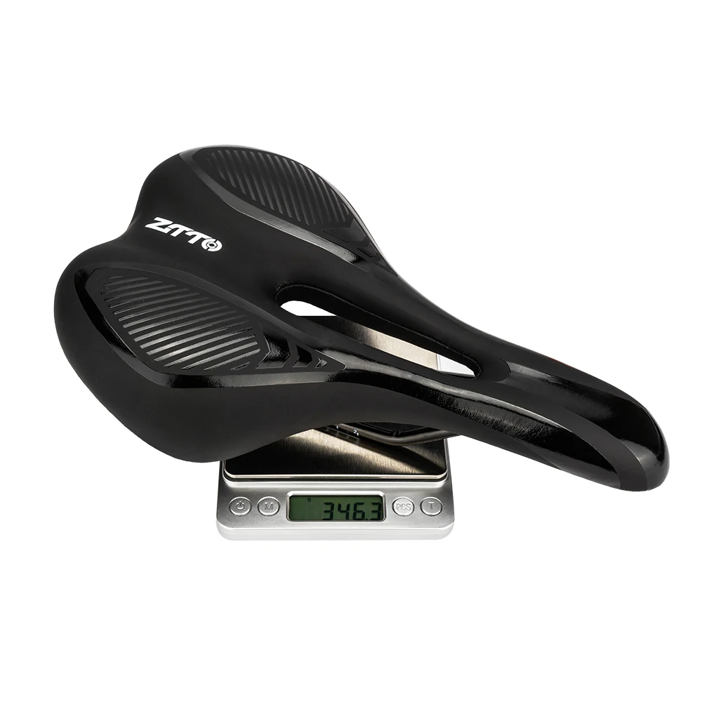 ZTTO Comfortable Thicken Form Bicycle Saddle MTB Hollow Breathable Racing Soft PU Cycle Wide Large Mountain Road Bike Seat