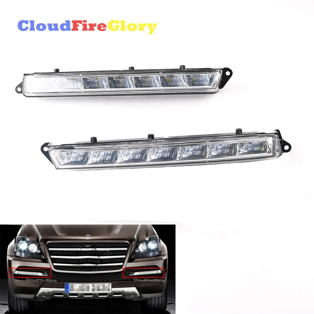 CloudFireGlory For Mercedes X164 X166 GL-Class ML63 AMG 2007-13 Pair Left+Right LED Driving Light Lamp A1649060351 A1649060451