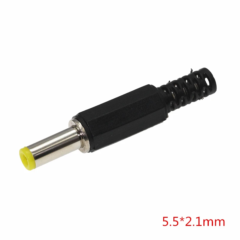 10Pcs DC Power Male Plug Jack Adapter Male 5.5x2.1mm 5.5x2.5mm 3.5x1.0mm 3.5x1.3mm 6.3x3.0mm 3.5x1.1mm