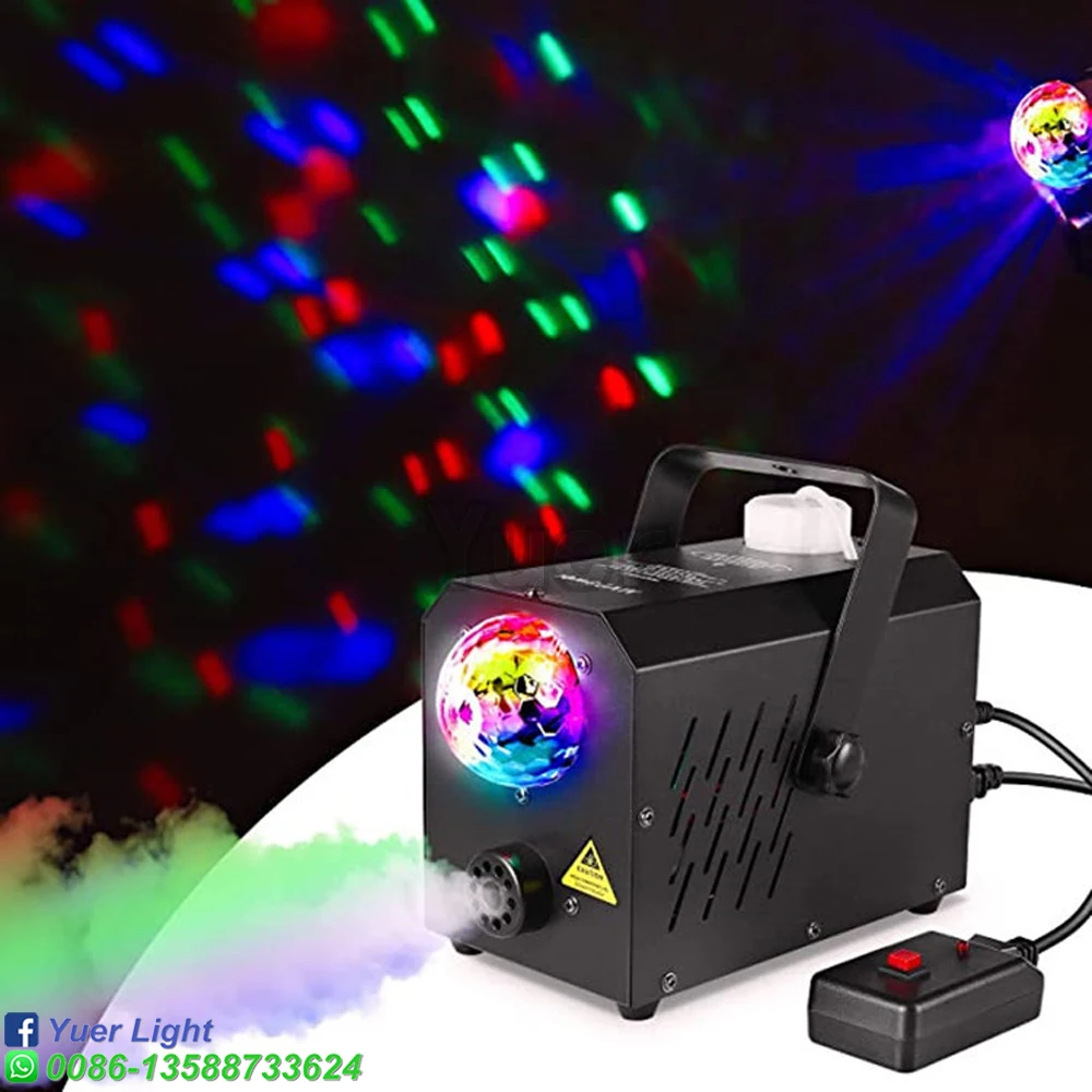 Hete Verkoop Draadloze Afstandsbediening 700W Rgb Magische Bal Rookmachine Mini Disco Podium Full Color Bar Party Bruiloft Mistmachine
