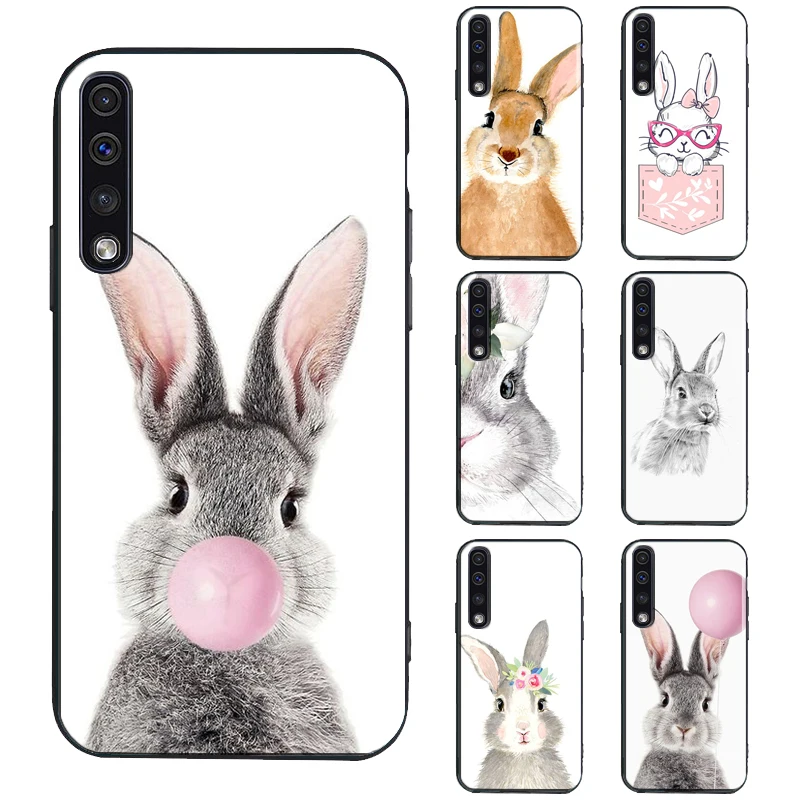 Cute Bunny Rabbit Case For Samsung A51 A71 A11 A31 A41 A01 A02S A40 A50 A70 A21S A20e A12 A32 A52 A72 Cover