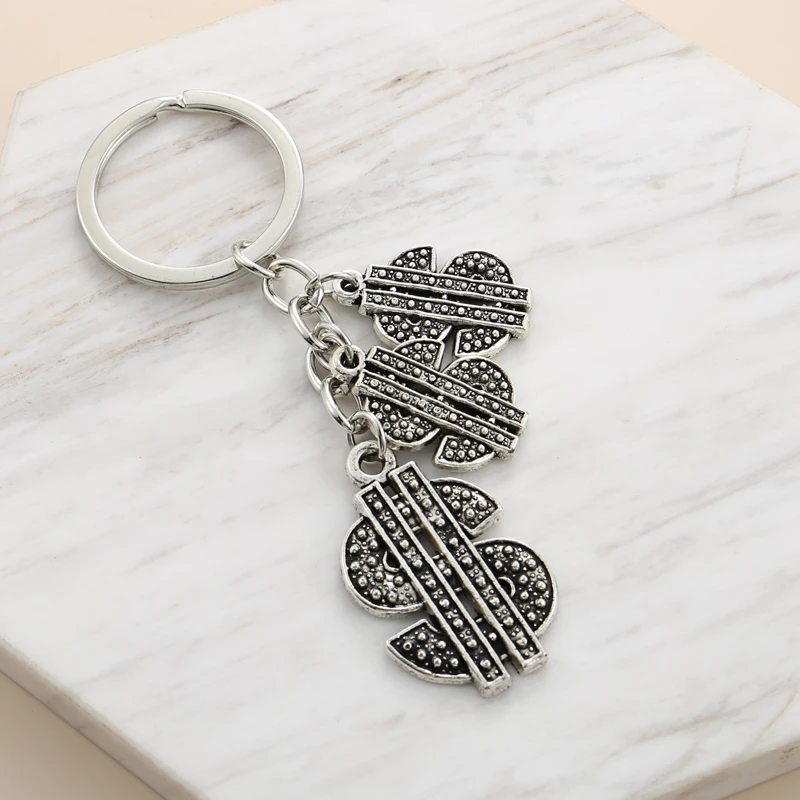 New Design Keychain Dollar Money Key Ring Currency Key Chains Souvenir Gift Women Men Car Hanging DIY Handmade Jewelry