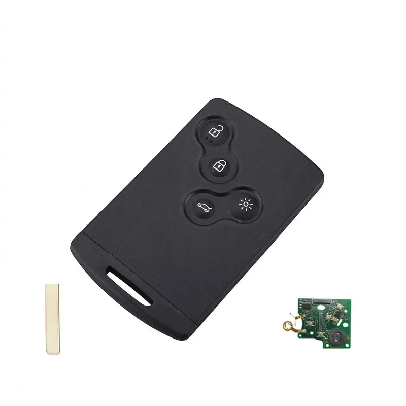 5ชิ้น kgreat รีโมท4ปุ่มคีย์การ์ด, คีย์อัจฉริยะไร้กุญแจ433MHz พร้อม Hitag AES PCF7953ชิปดั้งเดิม7953 XTT สำหรับ Renault Clio 4
