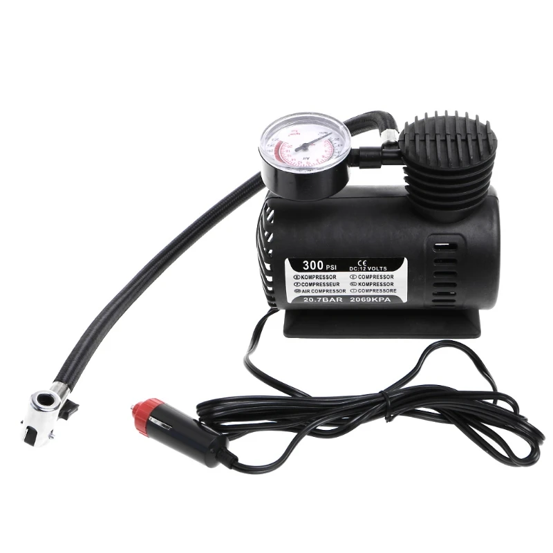 U90C 300PSI ElectricTire Tyre Inflator Pressure Gauge Tester 12V Air Compressor Pump Universal For Vehicle Motorcycle SUV Car