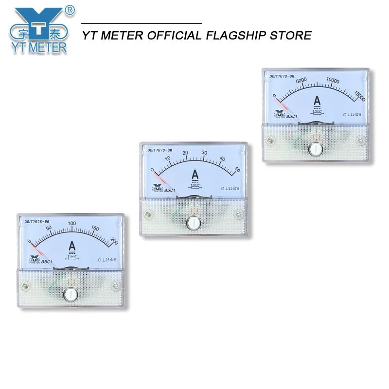 85c1 75mV DC ammeter pointer 30A 50A 75A 100A 150A 200A 250A 300A 400A 500A 600A 750A 800A 1000A installation meter measuring am