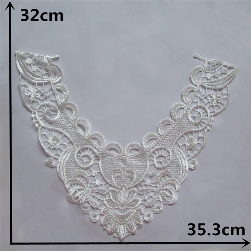 High quality Lace fabric White Lace collar Application Laces applique Craft materials Embroidered sewing clothing Accessories