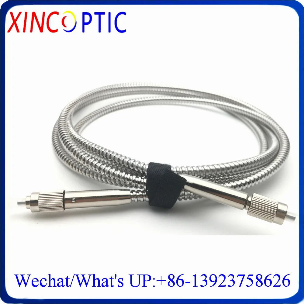 

FC-FC NIR Optimized Quartz Metal Fiber100/200/400/600/800um,400-2500nm,0.22,2M AC PI Armored Fiber Optic Patch Cord Cable Jumper