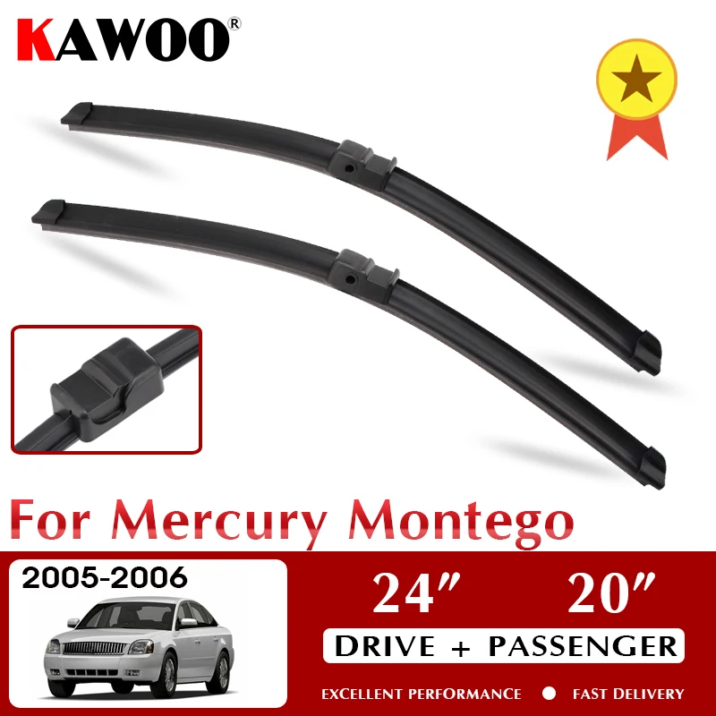 KAWOO Wiper Front Car Wiper Blades For Mercury Montego 2005-2006 Windshield Windscreen Front Window Accessories 24