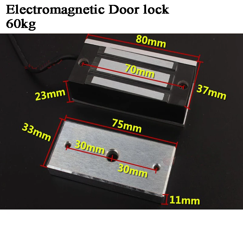 DC12V OR 24V Mini Magnetic Lock Electric Cabinet Lock Electromagnetic Lock Locker Maglocks Fail safe 60kg EM Lock