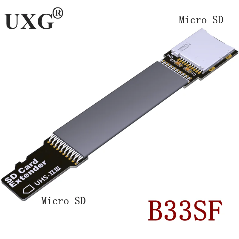 Micro SD TF Memory Card Kit SD Male To SD Female Extension Soft UHS2 UHS-III Flexible Flat CableFPC Cable Extender 10cm 30cm 1m