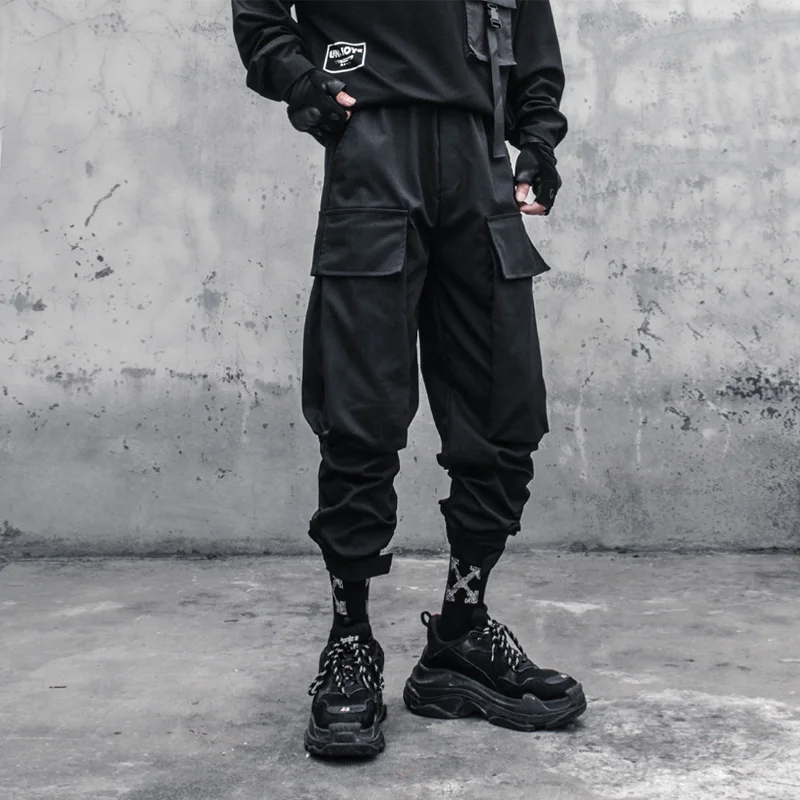 

Men's Harlan Pants Spring And Autumn New Cargo Wind Hip Hop Fashion Popular Handsome Large Pocket Leisure Loose Large Size Pants