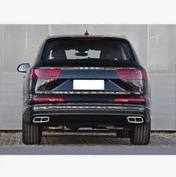2 upgrade 4 holes Stainless steel For AUDI Q7 2016-19 4M Car Rear Exhaust Tail Pipe Cover Trim Muffler High Quality Accessories