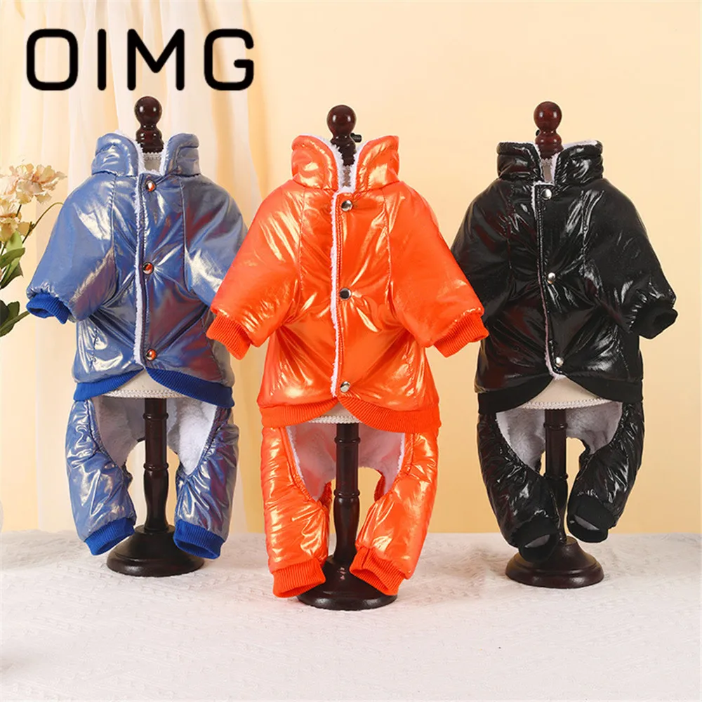 OIMG Handsome Dog Hoodies Winter Warm Fleece Puppy Sweater For Pet Cat Clothing Pomeranian Spitz Windproof Dogs Clothes Outfits