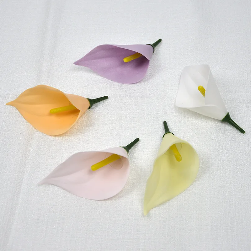 30pcs Artificial Soap Calla Lily For Flower Arrangement Wedding Bouquet Party Birthday Souvenirs Gifts Favor Home Decoration