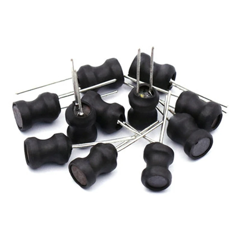 10Pcs DIP Power Inductor 6*8mm 2.2UH 4.7UH 10uH 22uH 100uH 150uh 220uH 330uH 470uH 1MH 2.2MH 4.7MH 10MH Inductance 6X8mm 2 Pins