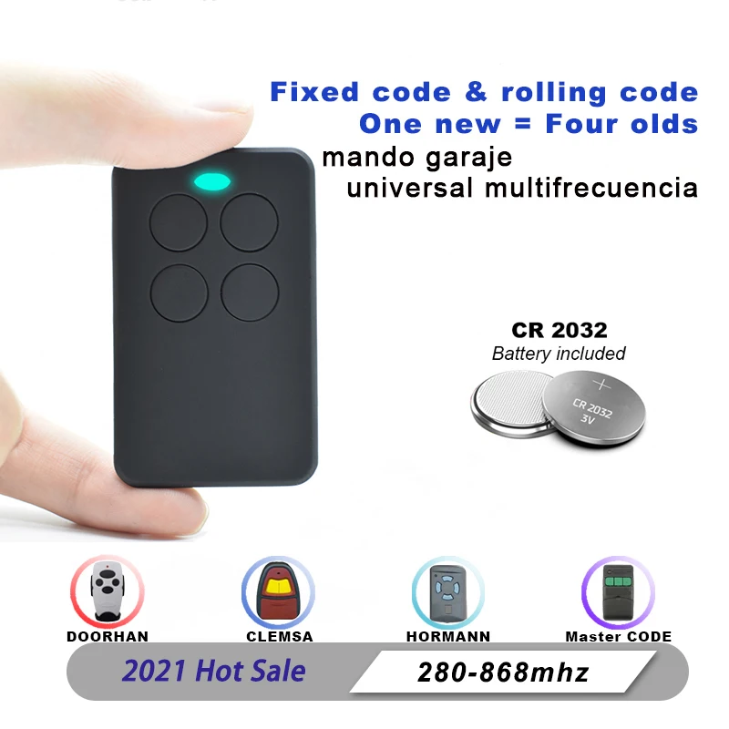 Multi-frequency 280-868MHz Garage Door Universal Remote Control For SEAV BE SMART S2/S4 TXS 1/2/3 GOOD S3 433MHz 433.92 MHz