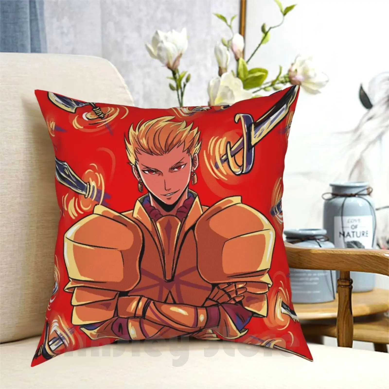 Gilgamesh Pillow Case Printed Home Soft DIY Pillow cover Gilgamesh Fate Stay Night F S N Anime Fate Stay Fate