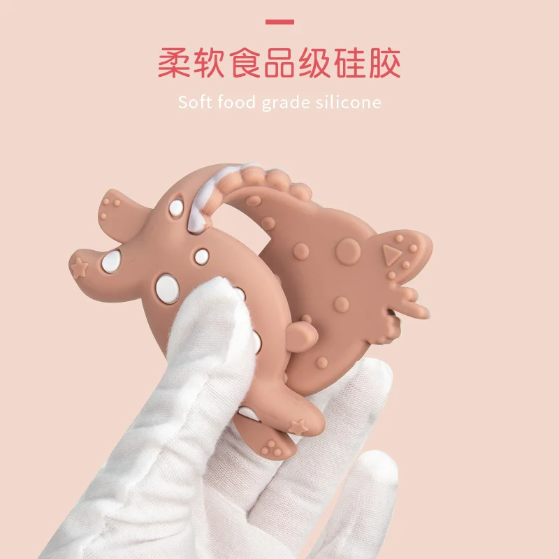 Chenkai 5PCS Silicone Giraffe Teether Cute Animal Silicone Teether For DIY Baby Nursing Chewing Teether Pendant Necklace Toy view 4