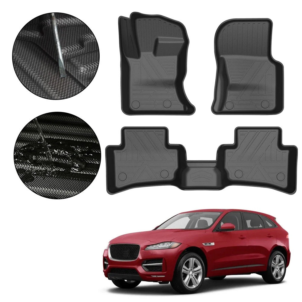 

Автомобильные коврики из ТПЭ для Jaguar F-PACE 2016 2017 2018 2019 2020 5-местные водонепроницаемые Нескользящие аксессуары для автостайлинга интерьера