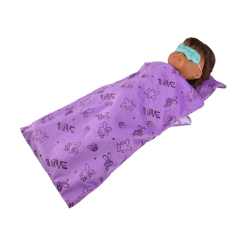 Doll Accessories Clothes,43cm Reborn Baby Doll Skirt,18inch American Doll Sleeping Bag,The Best Gift For Our Generation Of Girls