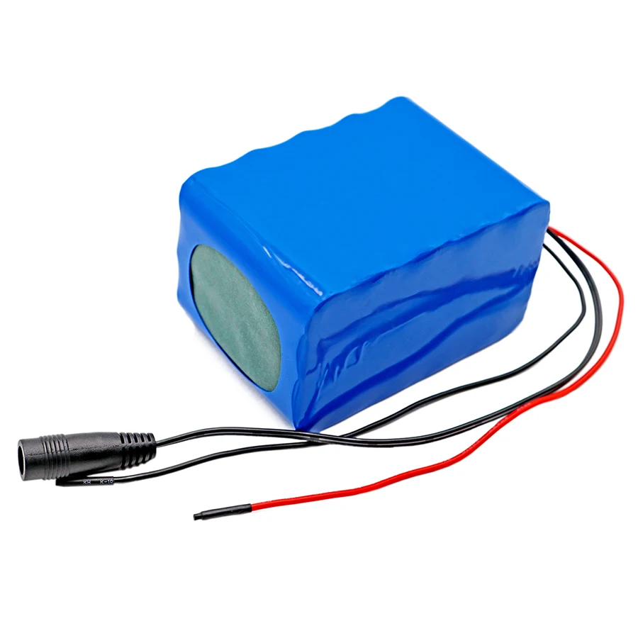 12V 10Ah large capacity 18650 lithium battery pack, LED light, bluetooth speaker battery, built-in BMS+ 12.6V 1A charger