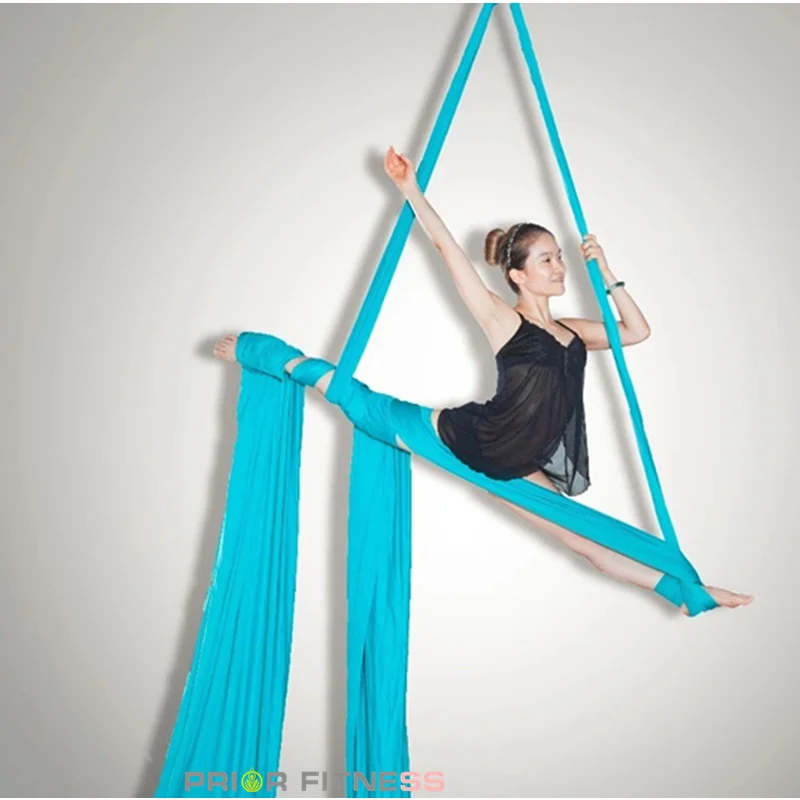 

Pure Color 18meters Yoga Aerial Silks set Low Stretch Hammock trapeze inversion fly Including yoga accessories