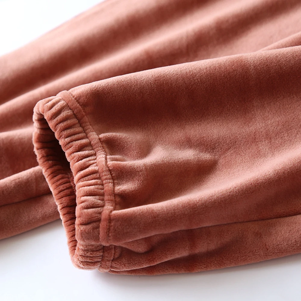 Pantaloni del pigiama in peluche in pile 2020 autunno inverno pantaloni da casa per uomo e donna pantaloni larghi in vita elastica morbida pantaloni pigiama solidi