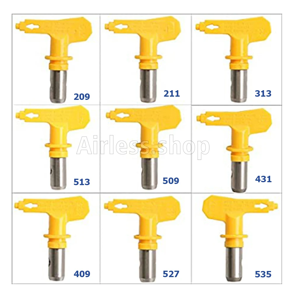 Airless gelb Tipps 209/211/313/513/509/431/409/527/535 stahl spitze dichtung für Hochdruck spritzpistole, roten Sitz Schutz, Spray Guide