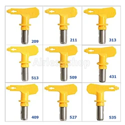 Airless yellow Tips 209/211/313/513/509/431/409/527/535 steel tip gasket for High Pressure spray gun,red Seat Guard,Spray Guide