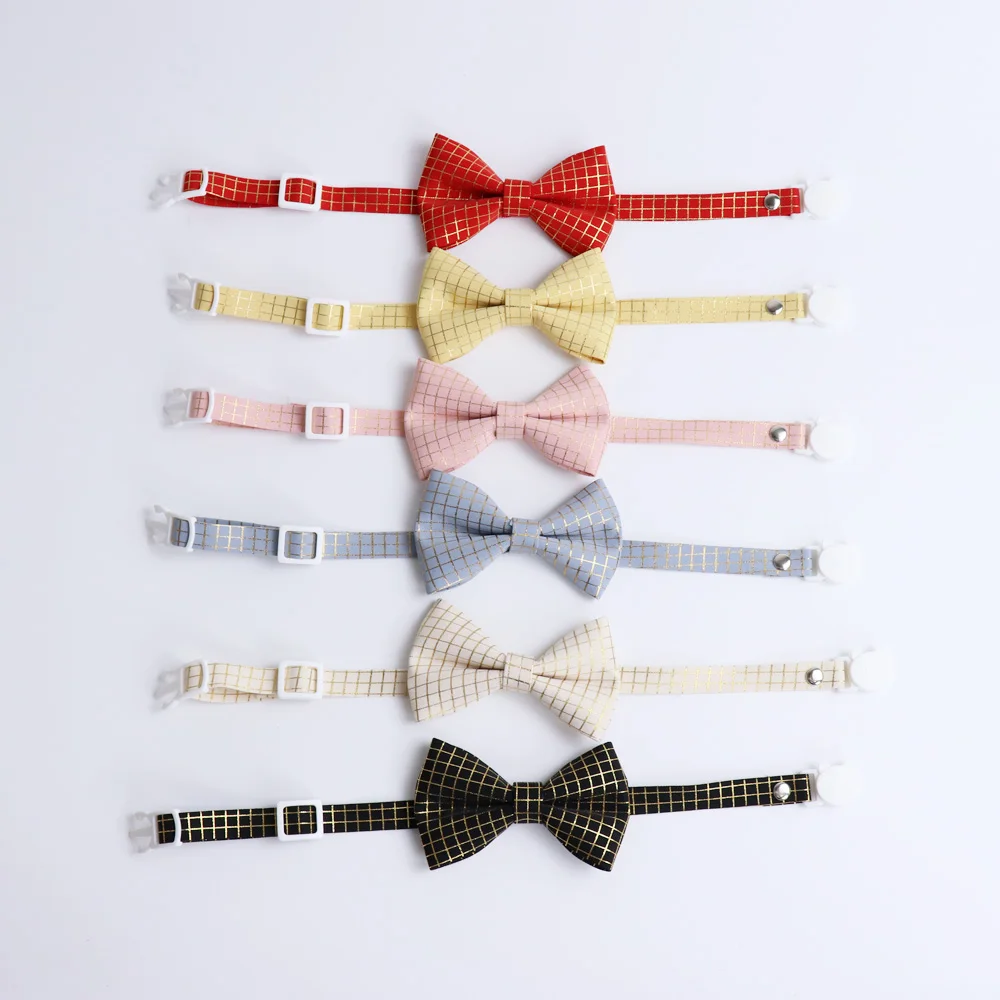 Reflecterende Plaid Strik Kat Kraag Veilig Breakaway Stropdas Katten Halsbanden Verstelbare Kleine Halsbanden Voor Chihuahua Puppy Bowktie