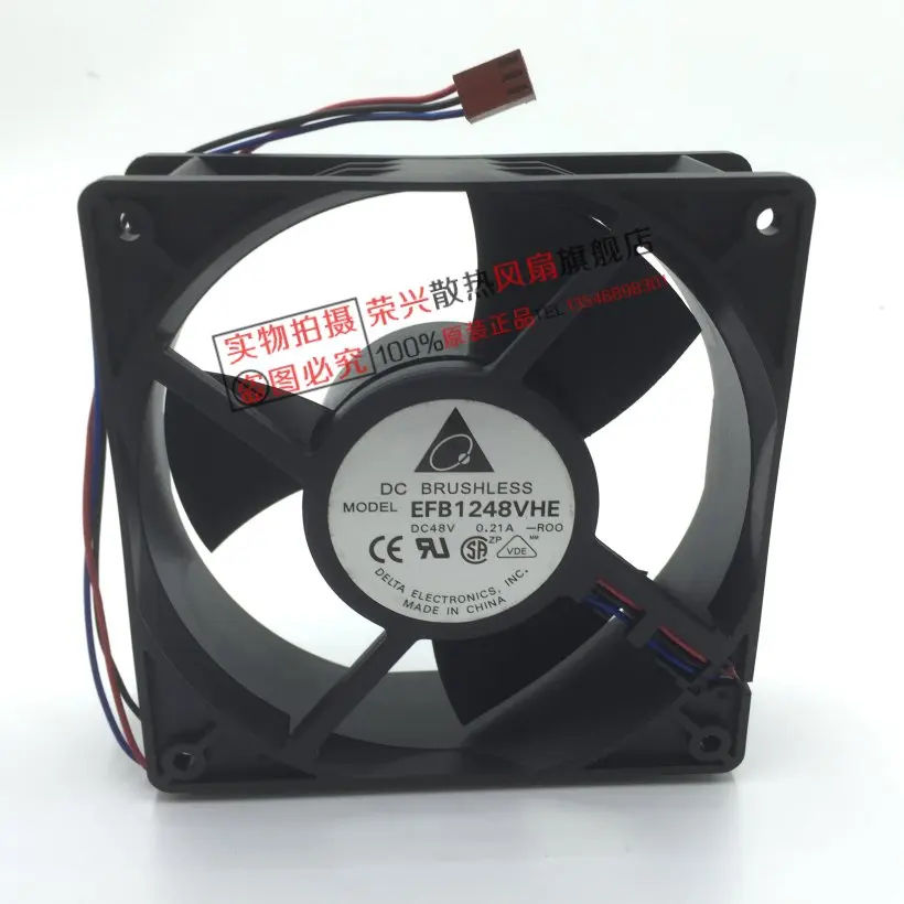 

EFB1248VHE-ROO 12038 12CM 120*120*38mm 48V 0.21A 3P axial cooling fan