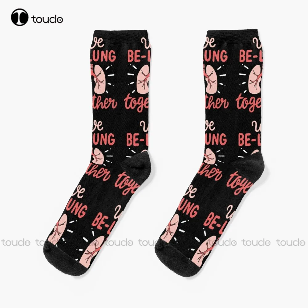 New We Be-Lung Together - Respiratory Therapist Gift Socks Gym Socks Personalized Custom Unisex Adult Socks Popularity Gifts