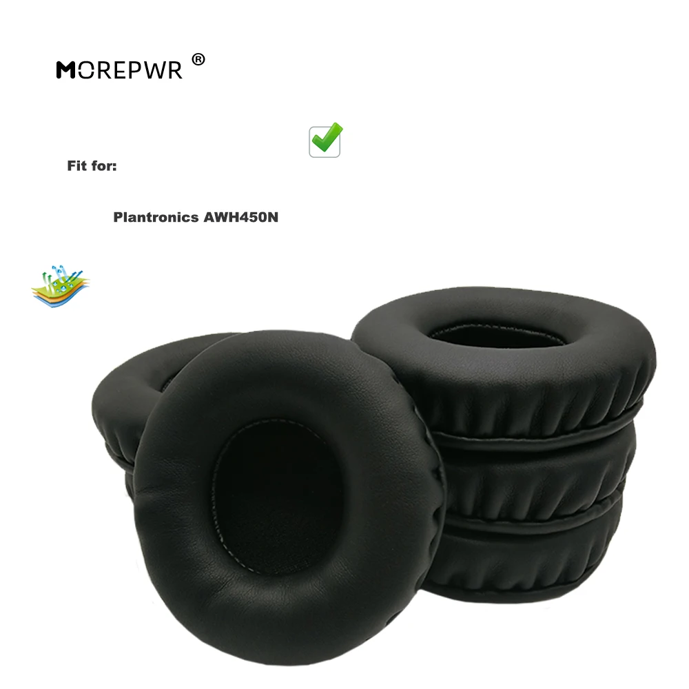 

Morepwr новые обновленные Сменные амбушюры для наушников Plantronics AWH450N, кожаные амбушюры