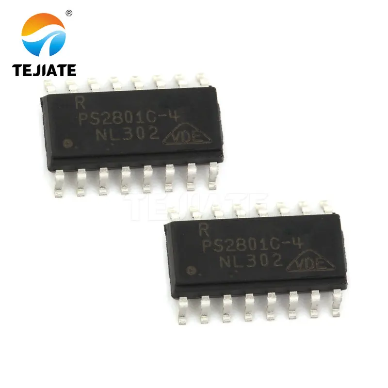 2PCS TEJIATE Optocoupler PS2801-4 SMD Photoelectric Isolator