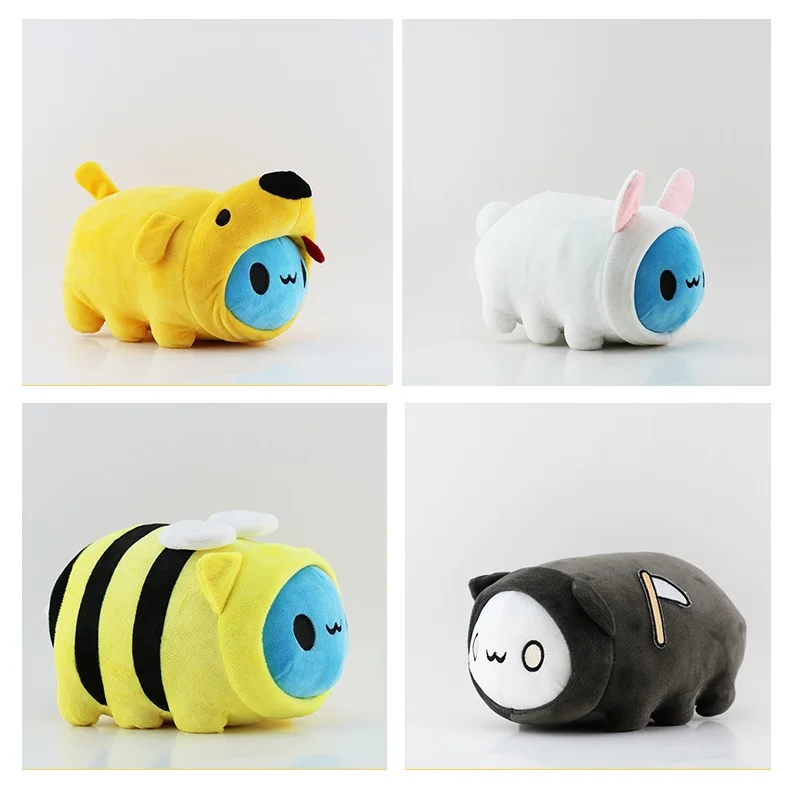 5pcs/set Bugcat Capoo Stuffed Toys Key Chain Disguised Cute Cat Toy Bag Pendant Ornament Plush Cartoon Doll Gifts for Kids