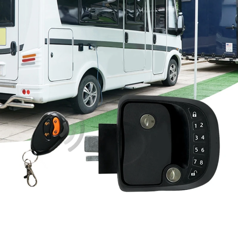 RV Remote Lock Entry Door Latch Lock Anti-theft Lock for Travel Trailer Motorhome RV Security Supplies