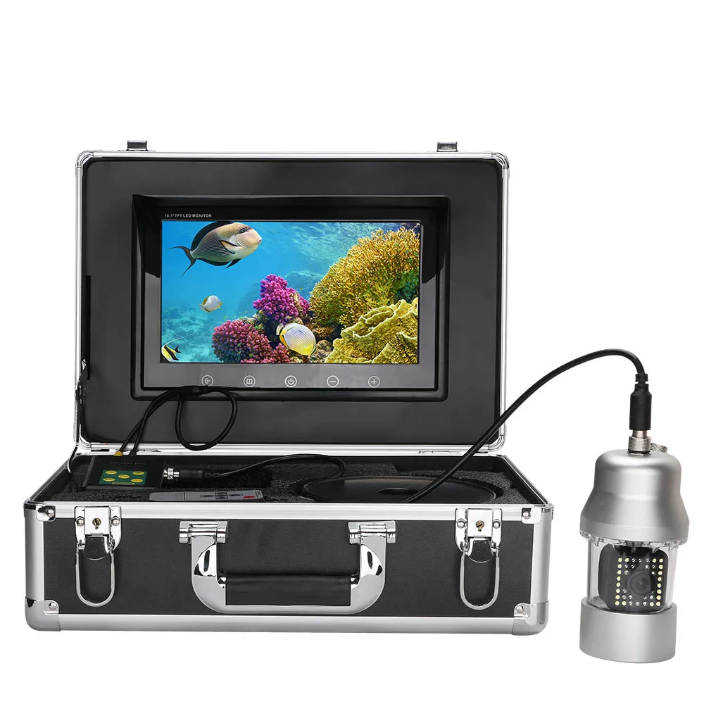 Imagem -05 - Câmera de Vídeo Pesca Subaquática Fish Finder Ip68 Impermeável 38 Leds Câmera Giratória de 360 Graus 10 Polegadas 20m 50m 100m