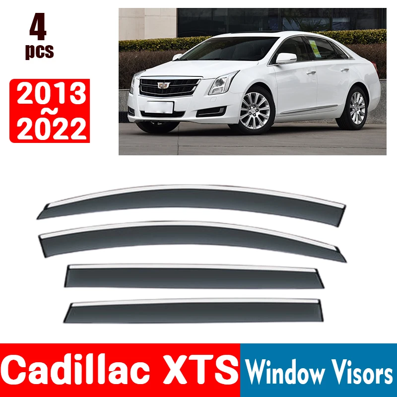 

FOR Cadillac XTS 2013-2022 Window Visors Rain Guard Windows Rain Cover Deflector Awning Shield Vent Guard Shade Cover Trim